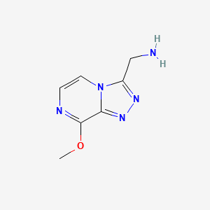 {8-Methoxy-[1,2,4]triazolo[4,3-a]pyrazin-3-yl}methanamine