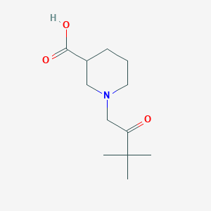 molecular formula C12H21NO3 B1488813 1-(3,3-Dimethyl-2-oxobutyl)piperidine-3-carboxylic acid CAS No. 2098077-44-0