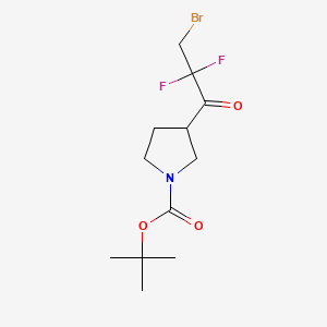 tert-Butyl 3-(3-bromo-2,2-difluoropropanoyl)pyrrolidine-1-carboxylate