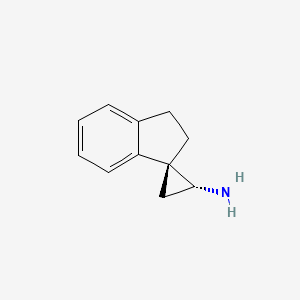 molecular formula C11H13N B14888138 (1R,2R)-2',3'-Dihydrospiro[cyclopropane-1,1'-inden]-2-amine 