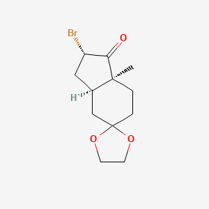 (2S,3AS,7aS)-2-bromo-7a-methylhexahydrospiro[indene-5,2'-[1,3]dioxolan]-1(4H)-one