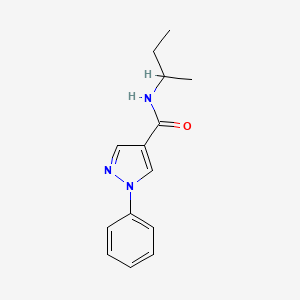 molecular formula C14H17N3O B14888143 n-(Sec-butyl)-1-phenyl-1h-pyrazole-4-carboxamide 