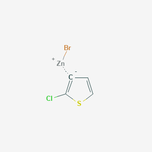 molecular formula C4H2BrClSZn B14888152 2-Chlorothiophen-3-ylZinc bromide 