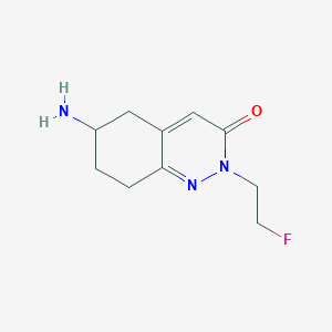 molecular formula C10H14FN3O B1488818 6-amino-2-(2-fluoroethyl)-5,6,7,8-tetrahydrocinnolin-3(2H)-one CAS No. 2092728-18-0