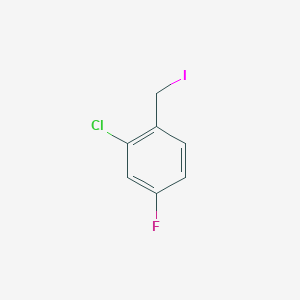 molecular formula C7H5ClFI B14888188 2-Chloro-4-fluoro-1-(iodomethyl)benzene CAS No. 1145980-37-5