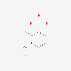 molecular formula C8H6BrF3Zn B14888210 (2-Methyl-3-(trifluoromethyl)phenyl)Zinc bromide 