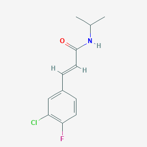 molecular formula C12H13ClFNO B14888224 3-(3-Chloro-4-fluorophenyl)-N-isopropylacrylamide 