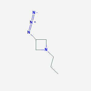 molecular formula C6H12N4 B1488825 3-叠氮-1-丙基氮杂环丁烷 CAS No. 2098098-32-7