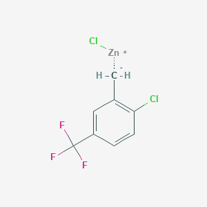 molecular formula C8H5Cl2F3Zn B14888258 (2-Chloro-5-(trifluoromethyl)benZyl)Zinc chloride 