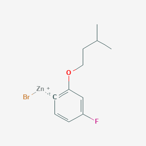 molecular formula C11H14BrFOZn B14888295 4-Fluoro-2-i-pentyloxyphenylZinc bromide 