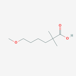 molecular formula C9H18O3 B14888296 6-Methoxy-2,2-dimethylhexanoic acid 