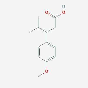 molecular formula C13H18O3 B14888319 3-(4-Methoxyphenyl)-4-methylpentanoic acid 