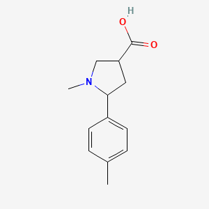 1-Methyl-5-(p-tolyl)pyrrolidine-3-carboxylic acid