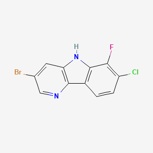 molecular formula C11H5BrClFN2 B14888336 3-Bromo-7-chloro-6-fluoro-5H-pyrido[3,2-b]indole 