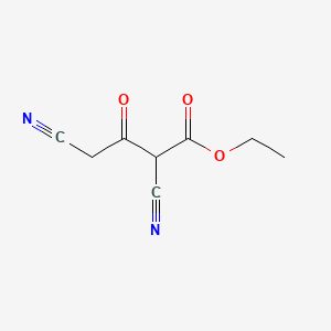 molecular formula C8H8N2O3 B14888344 Ethyl 2,4-dicyano-3-oxobutanoate 