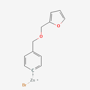 molecular formula C12H11BrO2Zn B14888349 4-[(Furan-2-ylmethoxy)methyl]phenylZinc bromide 