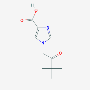 molecular formula C10H14N2O3 B1488835 1-(3,3-dimethyl-2-oxobutyl)-1H-imidazole-4-carboxylic acid CAS No. 2098062-25-8