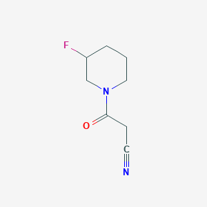 molecular formula C8H11FN2O B1488836 3-(3-氟哌啶-1-基)-3-氧代丙腈 CAS No. 2001897-94-3
