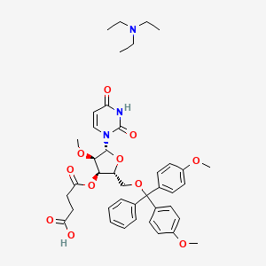 molecular formula C41H51N3O11 B14888366 5'-O-(4,4'-Dimethoxytrityl)-2'-O-methyl-uridine-3'-O-succinate, triethylamine salt 