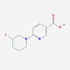 molecular formula C11H13FN2O2 B1488837 6-(3-Fluoropiperidin-1-yl)nicotinic acid CAS No. 2029290-94-4