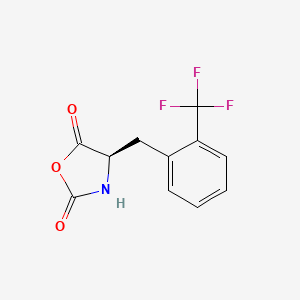 molecular formula C11H8F3NO3 B14888382 (R)-4-(2-(Trifluoromethyl)benzyl)oxazolidine-2,5-dione 