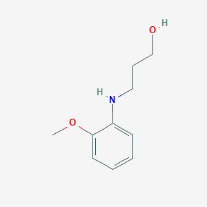 molecular formula C10H15NO2 B14888386 3-((2-Methoxyphenyl)amino)propan-1-ol 