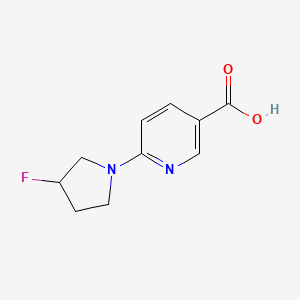 molecular formula C10H11FN2O2 B1488839 6-(3-氟吡咯烷-1-基)烟酸 CAS No. 2024800-44-8