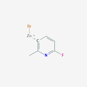 molecular formula C6H5BrFNZn B14888390 6-Fluoro-2-methylpyridin-3-ylZinc bromide 