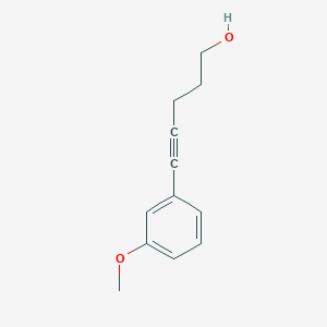 molecular formula C12H14O2 B14888410 5-(3-Methoxyphenyl)pent-4-yn-1-ol 