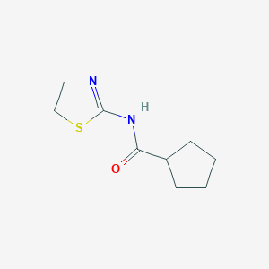 molecular formula C9H14N2OS B14888414 N-(4,5-dihydro-1,3-thiazol-2-yl)cyclopentanecarboxamide 