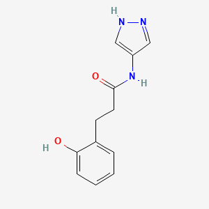 molecular formula C12H13N3O2 B14888421 3-(2-hydroxyphenyl)-N-(1H-pyrazol-4-yl)propanamide 