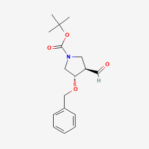 molecular formula C17H23NO4 B14888429 Rel-tert-butyl (3R,4S)-3-(benzyloxy)-4-formylpyrrolidine-1-carboxylate 