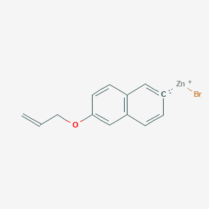 molecular formula C13H11BrOZn B14888435 6-Allyloxy-2-naphthylZinc bromide 