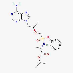 molecular formula C21H29N6O5P B14888439 Isopropyl ((S)-((((S)-1-(6-amino-9H-purin-9-YL)propan-2-YL)oxy)methyl)(phenoxy)phosphoryl)-L-alaninate 