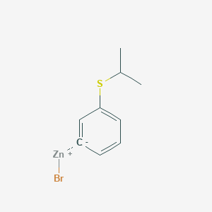 molecular formula C9H11BrSZn B14888441 3-(Isopropylthio)phenylZinc bromide 