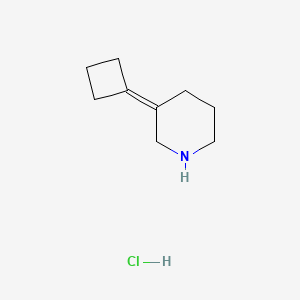 molecular formula C9H16ClN B14888456 3-Cyclobutylidenepiperidine hydrochloride 