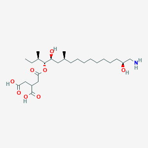 molecular formula C25H47NO8 B14888464 2-[2-[(3R,4R,5S,7S,16S)-17-amino-5,16-dihydroxy-3,7-dimethylheptadecan-4-yl]oxy-2-oxoethyl]butanedioic acid 