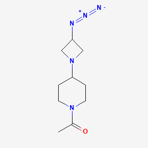 molecular formula C10H17N5O B1488848 1-(4-(3-叠氮代氮杂环丁-1-基)哌啶-1-基)乙烷-1-酮 CAS No. 2097951-93-2