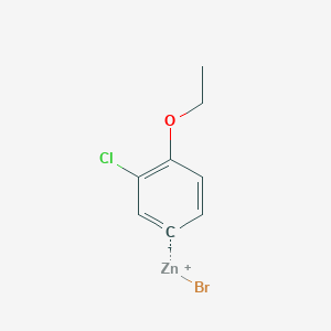 molecular formula C8H8BrClOZn B14888484 (3-Chloro-4-ethoxyphenyl)Zinc bromide 