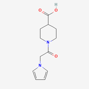 molecular formula C12H16N2O3 B1488850 1-(2-(1H-pyrrol-1-yl)acetyl)piperidine-4-carboxylic acid CAS No. 2098046-28-5