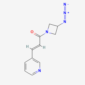 molecular formula C11H11N5O B1488851 (E)-1-(3-azidoazetidin-1-yl)-3-(pyridin-3-yl)prop-2-en-1-one CAS No. 2098154-50-6