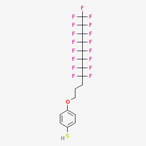 molecular formula C17H11F17OS B14888515 4-(4,4,5,5,6,6,7,7,8,8,9,9,10,10,11,11,11-Heptadecafluoroundecoxy)benzenethiol 