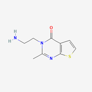 molecular formula C9H11N3OS B1488853 3-(2-氨基乙基)-2-甲基噻吩[2,3-d]嘧啶-4(3H)-酮 CAS No. 2092797-68-5