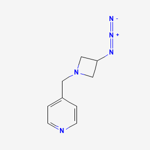 molecular formula C9H11N5 B1488855 4-((3-叠氮代氮杂环丁烷-1-基)甲基)吡啶 CAS No. 1331737-11-1