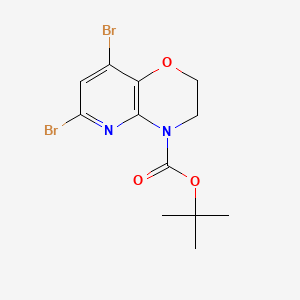 molecular formula C12H14Br2N2O3 B14888550 tert-Butyl 6,8-dibromo-2H-pyrido[3,2-b][1,4]oxazine-4(3H)-carboxylate 