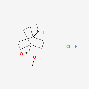 molecular formula C11H20ClNO2 B14888554 Methyl 4-(methylamino)bicyclo[2.2.2]octane-1-carboxylate hydrochloride 