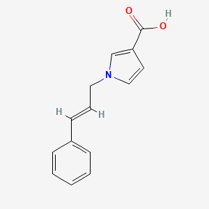 molecular formula C14H13NO2 B1488857 1-肉桂基-1H-吡咯-3-羧酸 CAS No. 1563997-92-1