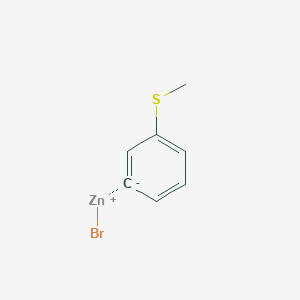 molecular formula C7H7BrSZn B14888575 3-(Methylthio)phenylZinc bromide 