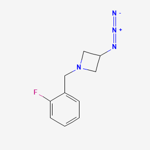 molecular formula C10H11FN4 B1488858 3-Azido-1-(2-fluorobenzyl)azetidine CAS No. 2098077-95-1