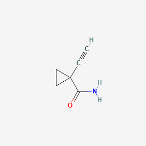 molecular formula C6H7NO B14888580 1-Ethynylcyclopropane-1-carboxamide 